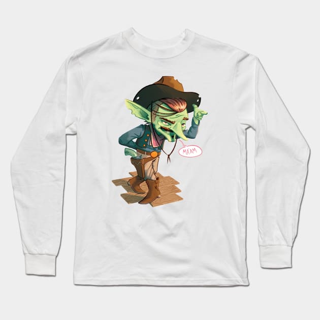 Goblin Gunslinger Long Sleeve T-Shirt by kyl_armstrong